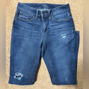 Distressed Blue Jeans